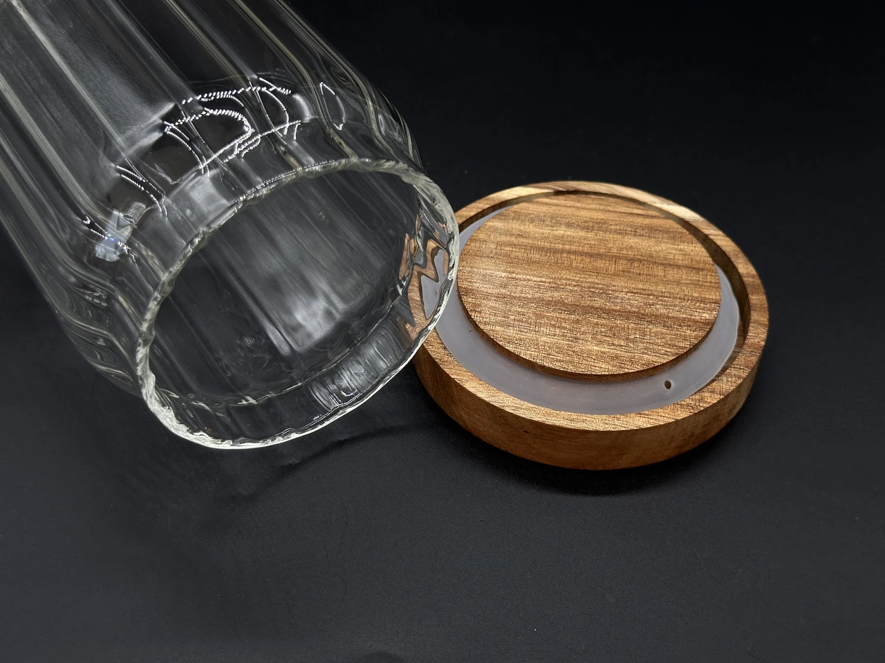 Скляна ємність для зберігання, 9х20см, Прозора - 2