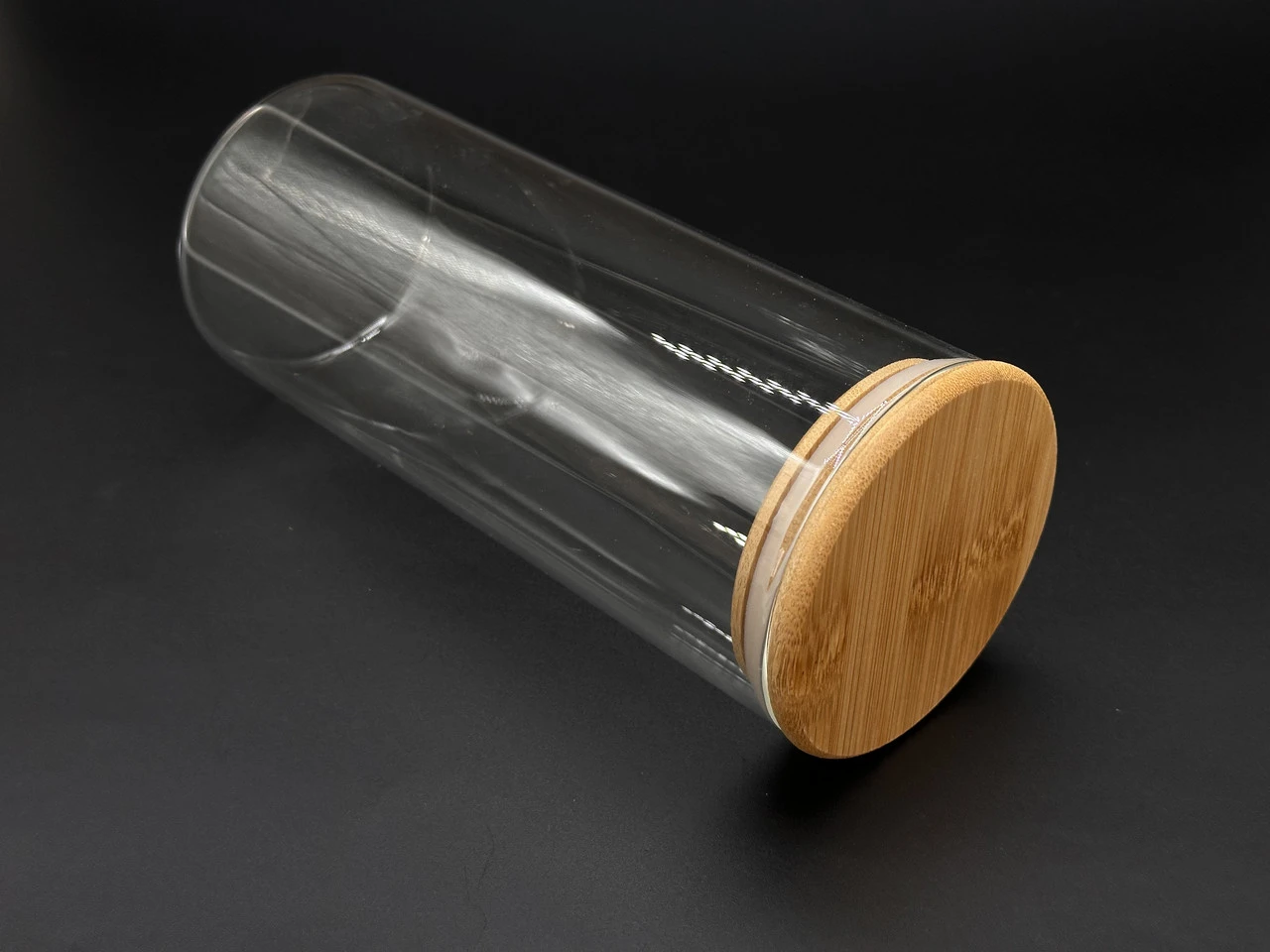 Скляна ємність для зберігання, 8,5х20см, Прозора