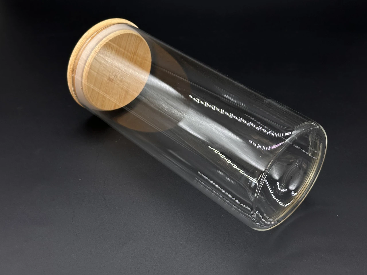 Скляна ємність для зберігання, 8,5х20см, Прозора - 2