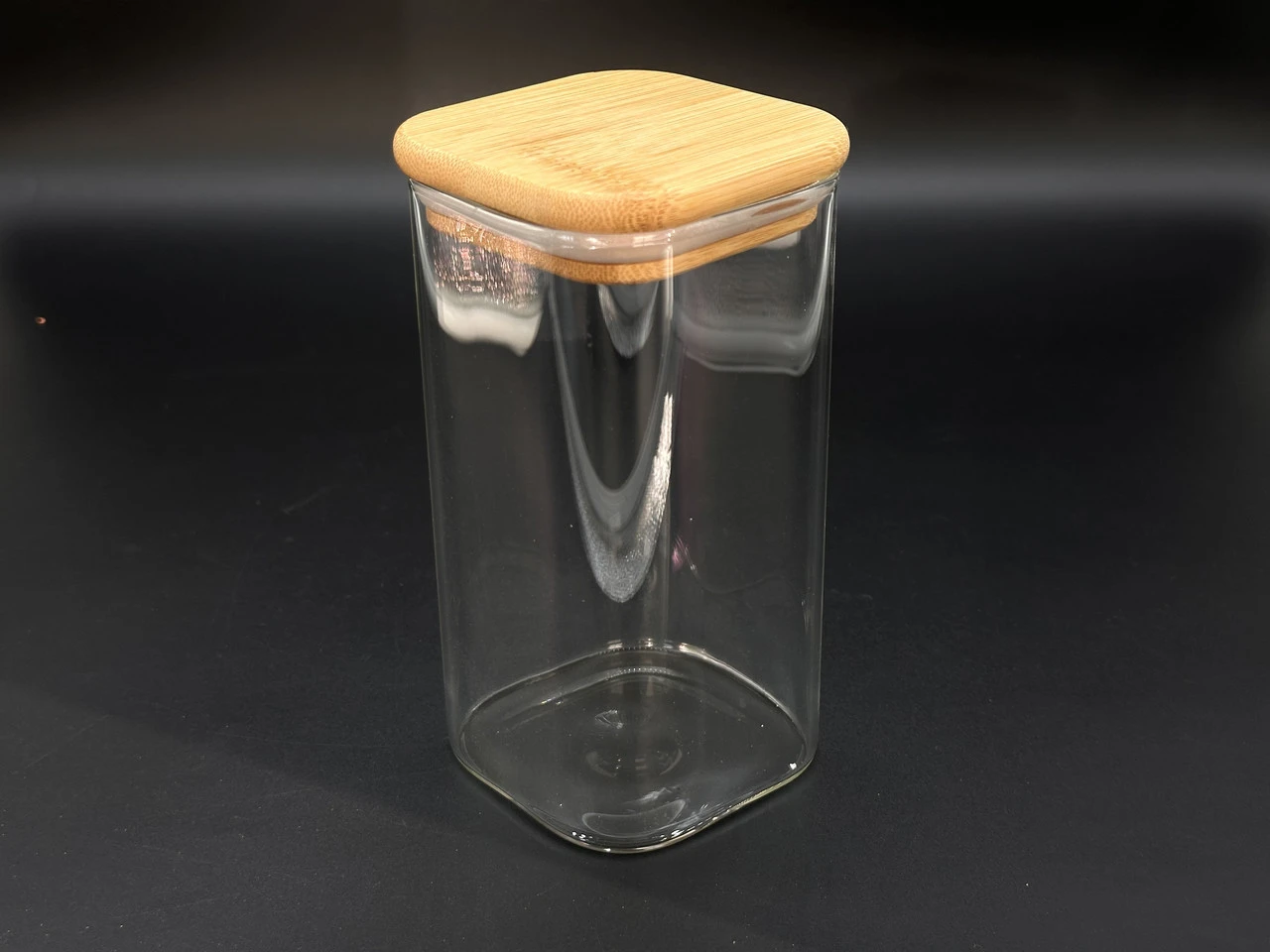 Скляна ємність для зберігання, 8х15см, Прозора