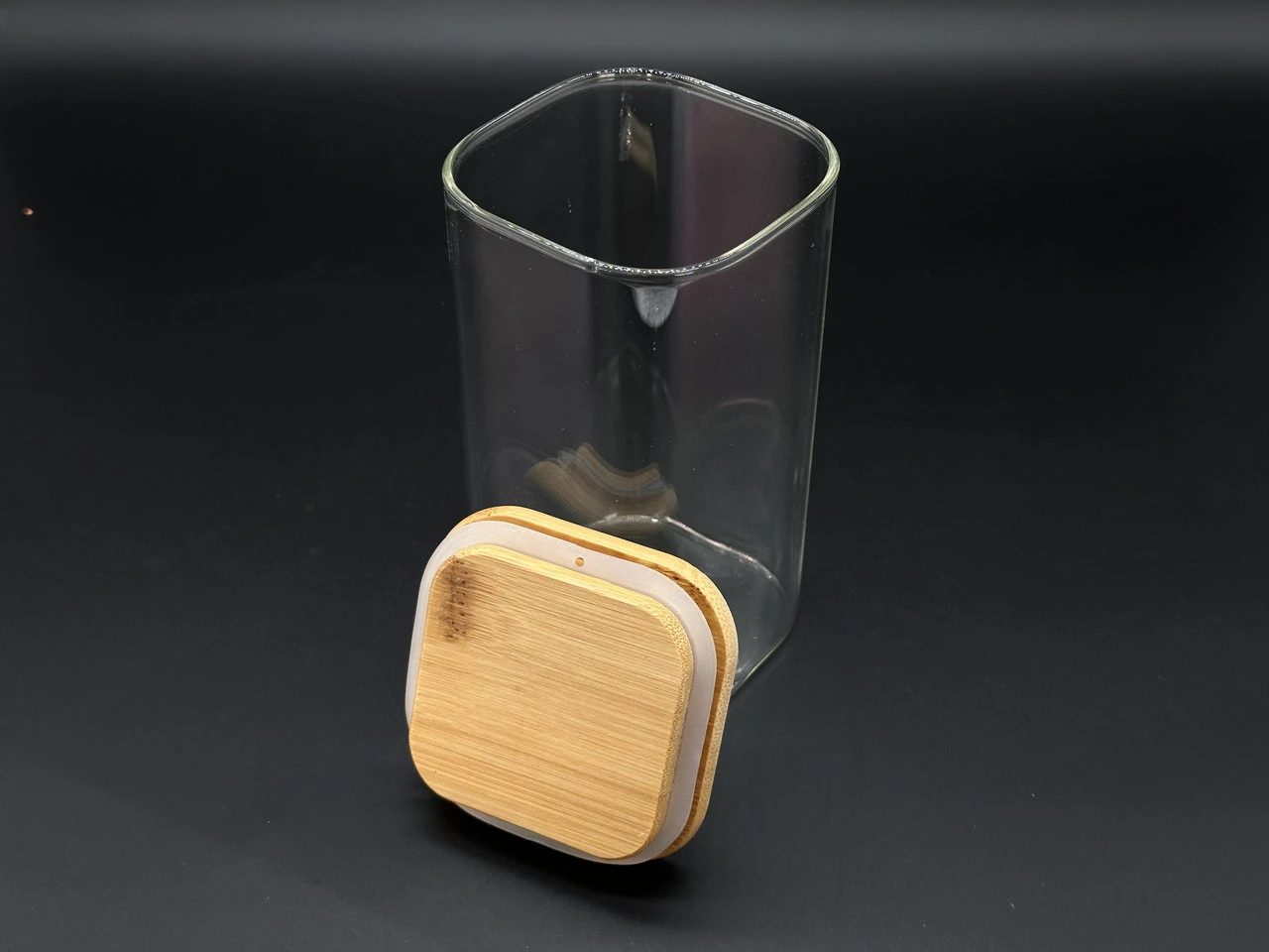 Скляна ємність для зберігання, 8х15см, Прозора - 2