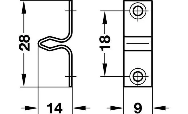 Защіпка-фіксатор пружинна 40 мм 24506509 - 2