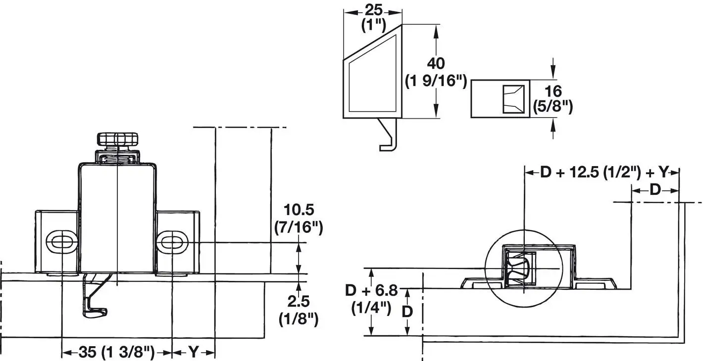 Защіпка Push подвійна 32944591 - 2