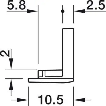 Заглушка для профілю Loox 5 1106 пластик чорний 83395773 - 2