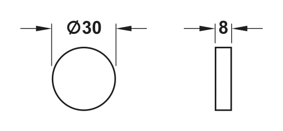 Заглушка чашки DUOMATIC CP D30мм 329.22.210 - 2