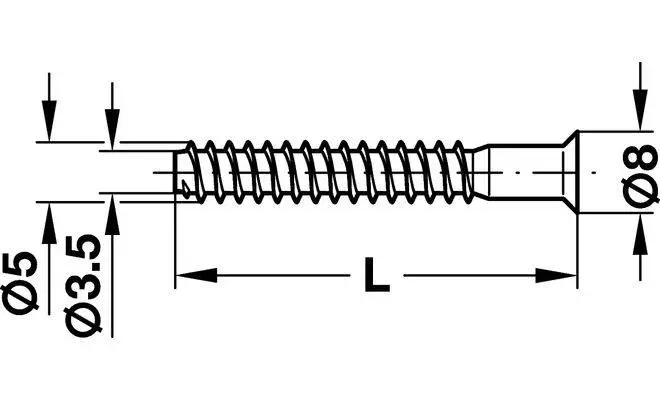 Конфірмат 5х50 мм хрестовидний PZ 2 сталь оцинкований 26437196 - 2