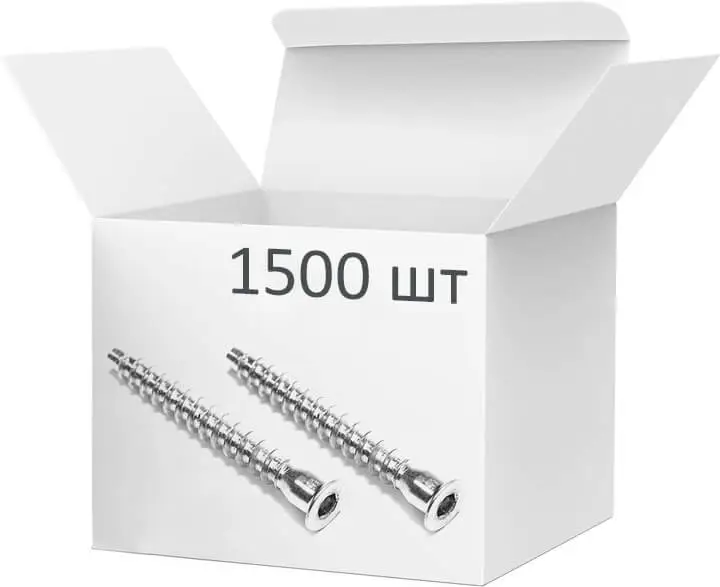 Конфірмат Hafele BASIC 7 х 70 мм SW4 сталь оцинкована 1500 шт (264.43.293)