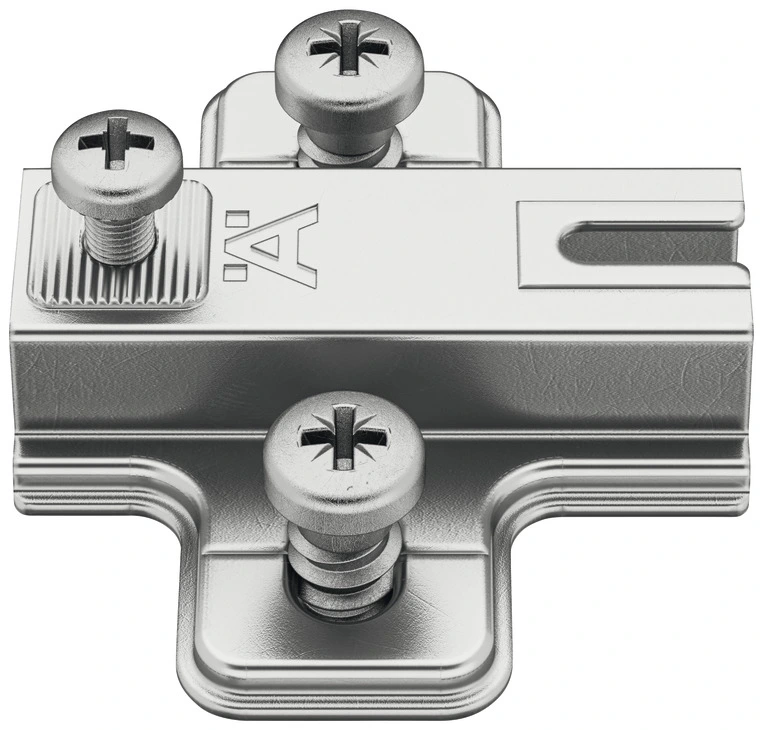 Монтажная планка METALLA 50 крестовая 4 мм сталь никелированная с еврошурупами 31198024