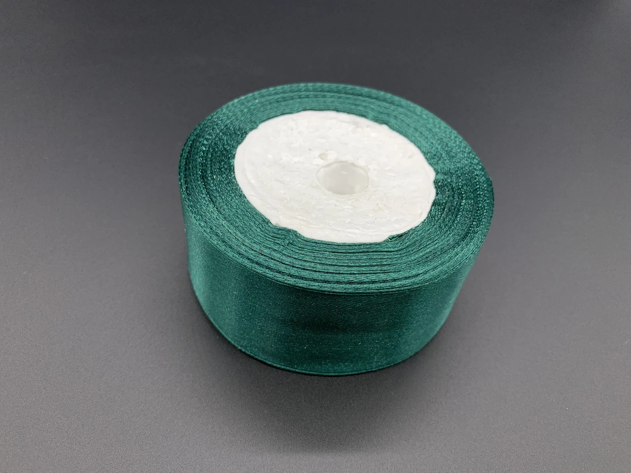 Стрічка атласна декоративна, 4см, 23м/рул, Колір "зелений" - 2