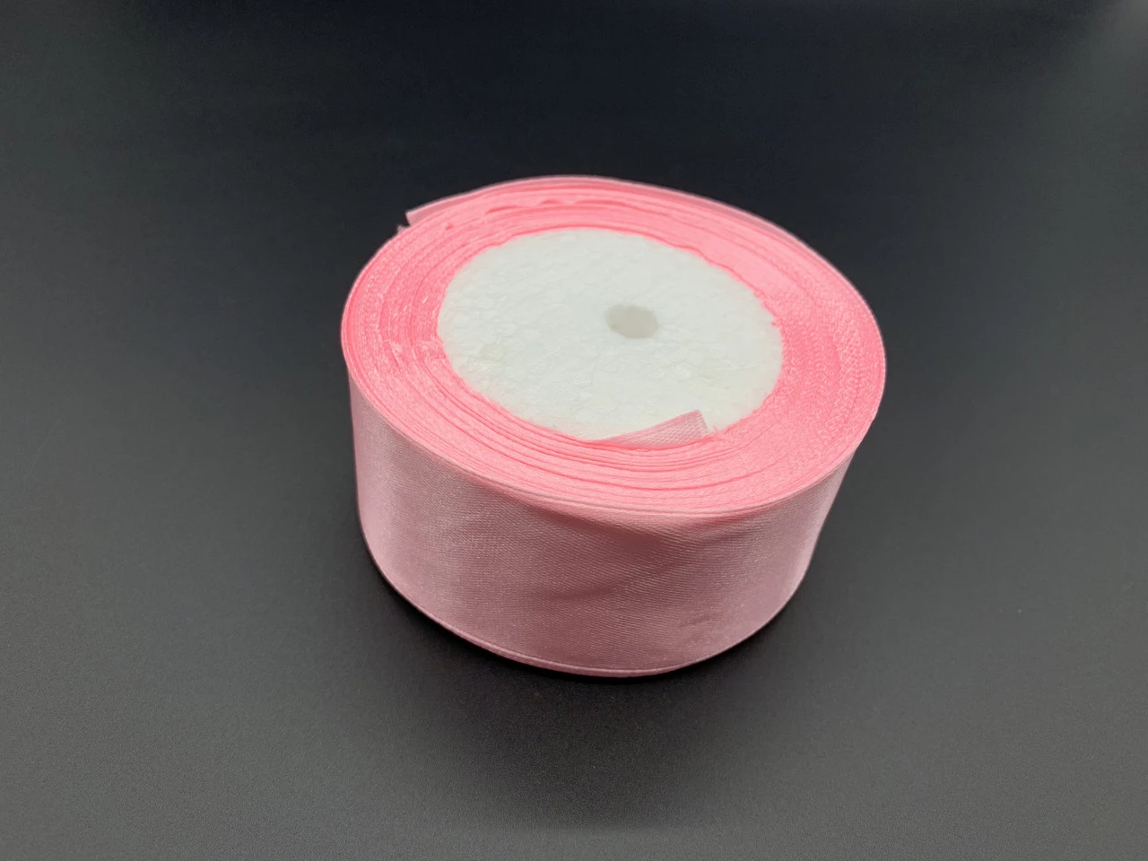 Стрічка атласна декоративна, 4см, 23м/рул, Колір "рожевий" - 2