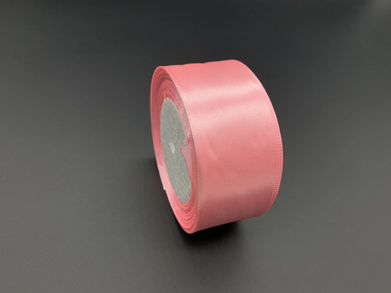 Стрічка атласна декоративна, 4см, 23м/рул, Колір "рожевий"