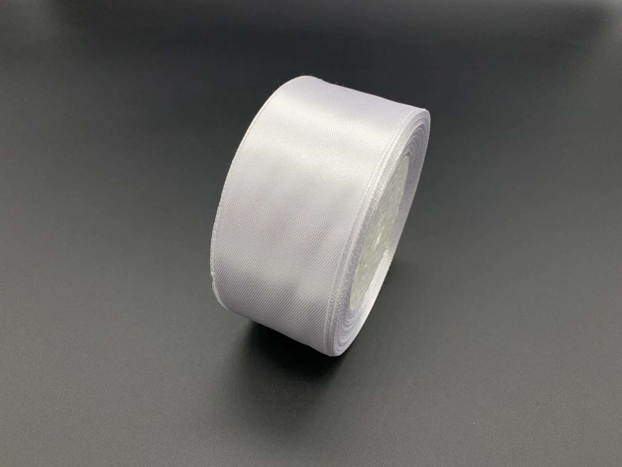 Стрічка атласна декоративна, 4см, 23м/рул, Колір "білий"