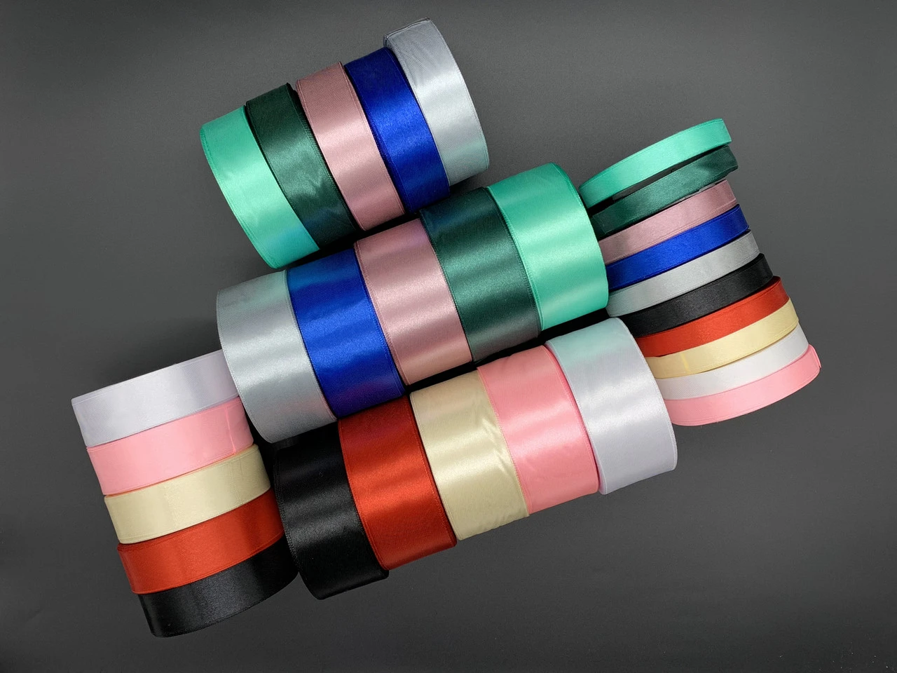 Стрічка атласна декоративна, 4см, 23м/рул, Колір "білий" - 2