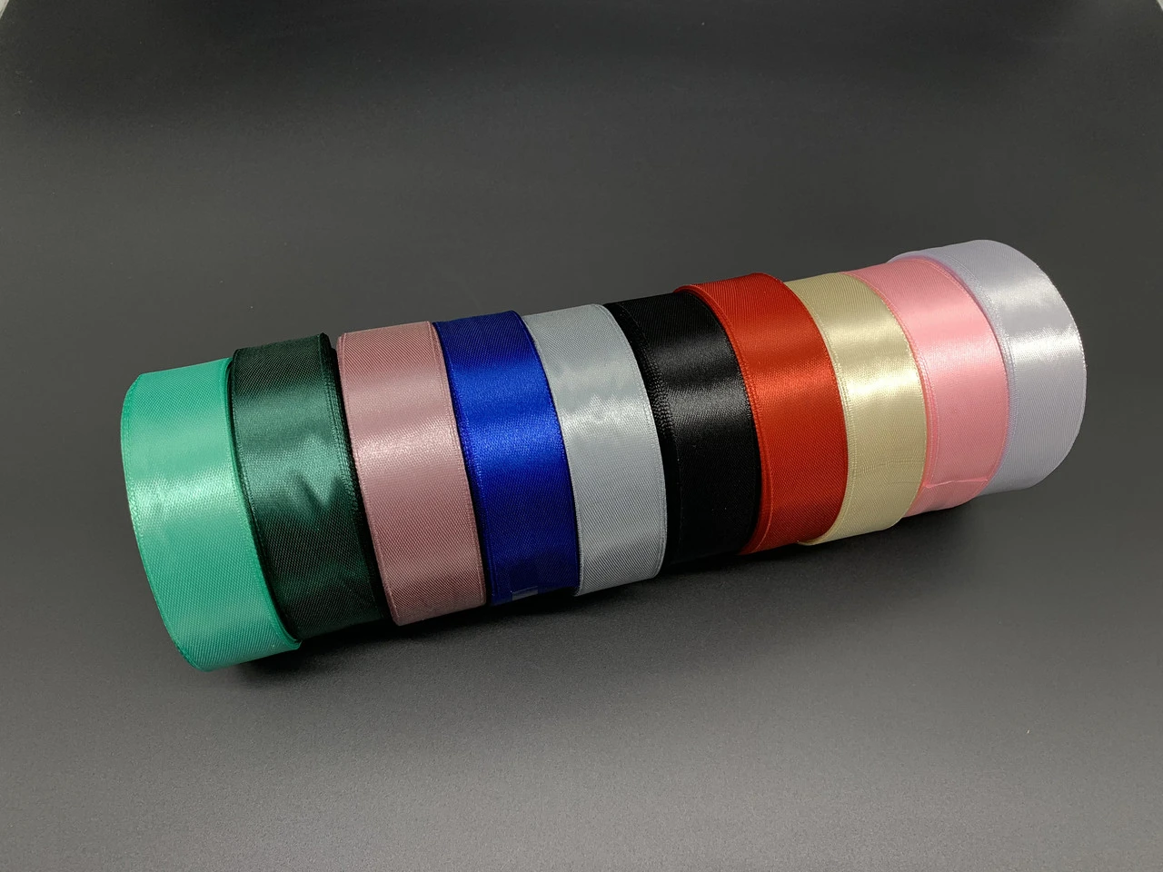 Стрічка атласна декоративна, 2,5см, 23м/рул, Колір "червоний" - 2