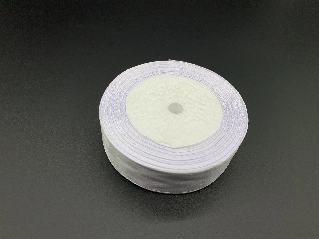 Стрічка атласна декоративна, 2,5см, 23м/рул, Колір "білий"