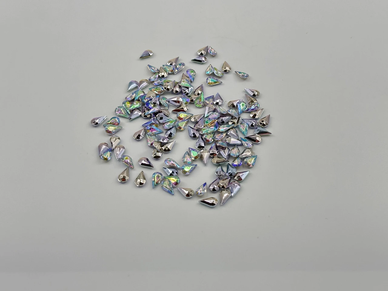 Стразы «Капля острая», 6х10мм, Цвет «прозрачный» - 2