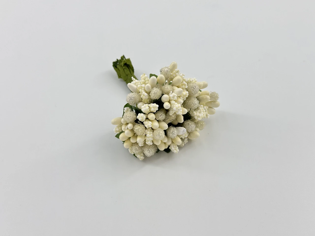 Квіти штучні на гілці, 12шт/пуч, тичинки, Колір "бежевий" - 2