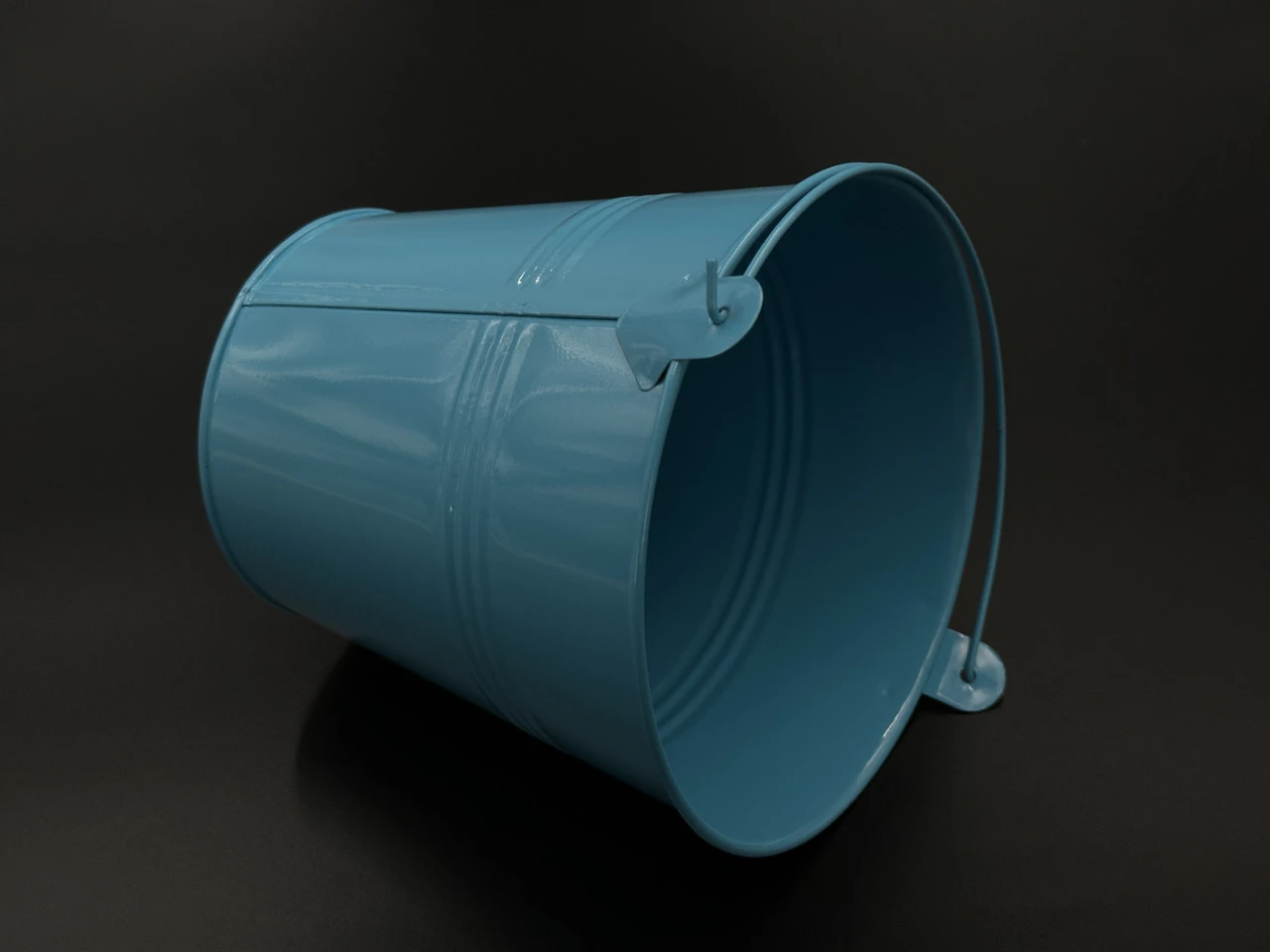 Ведерко декоративное металлическое, 16х15см, Цвет «бирюзовый» - 2