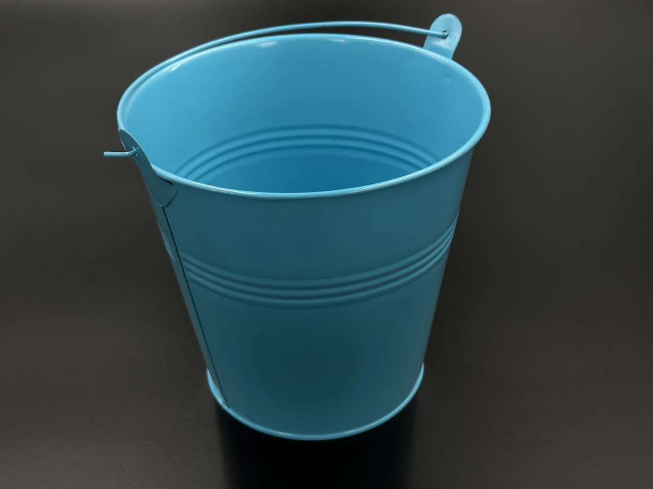 Ведерко декоративное металлическое, 16х15см, Цвет «бирюзовый»