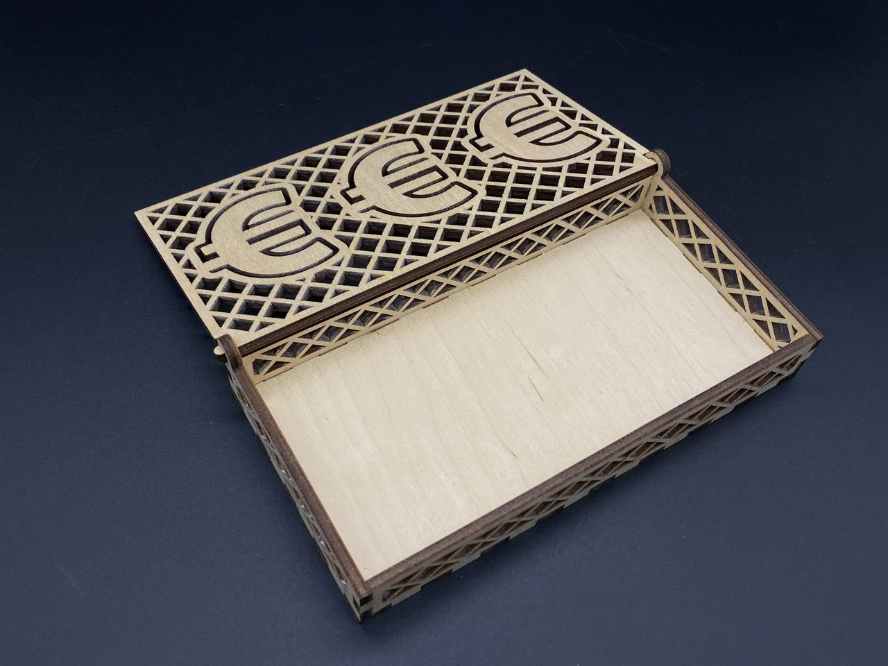 Купюрниця з фанери у формі скрині, 16х8х2,5см, Колір "білий" - 2