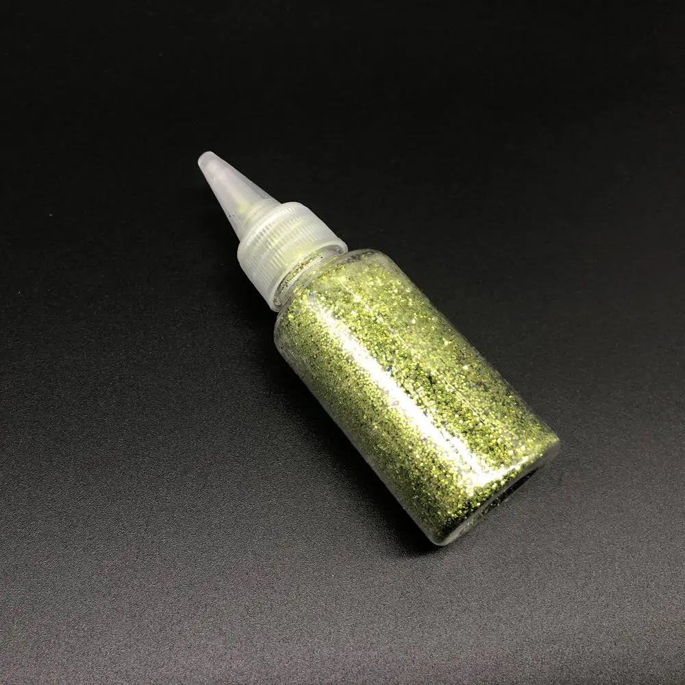 Блискітки, гліттер декоративний в баночці, 25 грам, Колір "зелений"