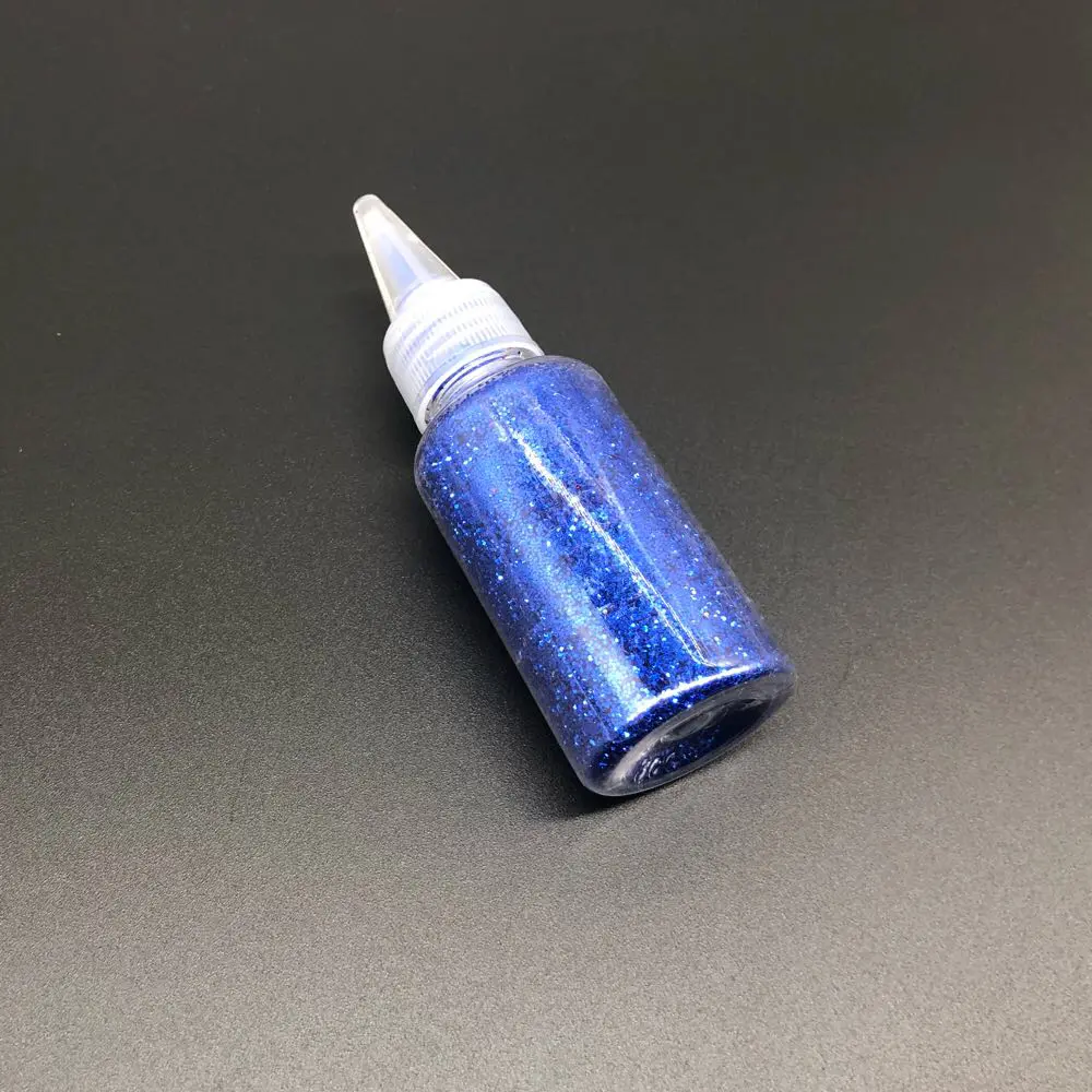 Блискітки, гліттер декоративний в баночці, 25 грам, Колір "блакитний"