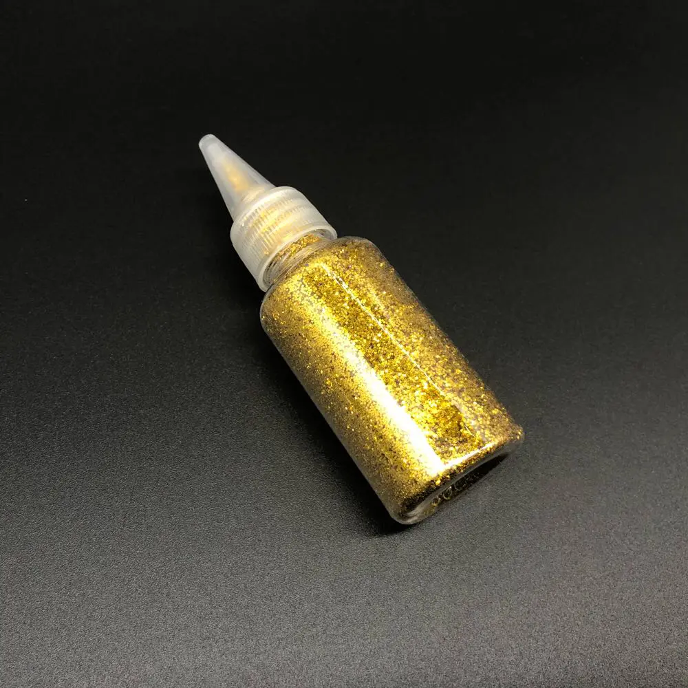 Блискітки, гліттер декоративний в баночці, 25 грам, Колір "золотистий"