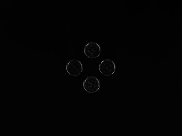 Гудзики пластикові, Квіти, 20мм, Колір "чорний"