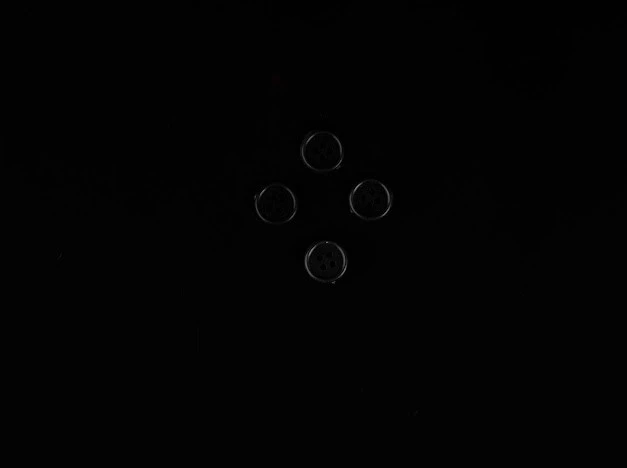 Гудзики пластикові, Квіти, 15мм, Колір "чорний"