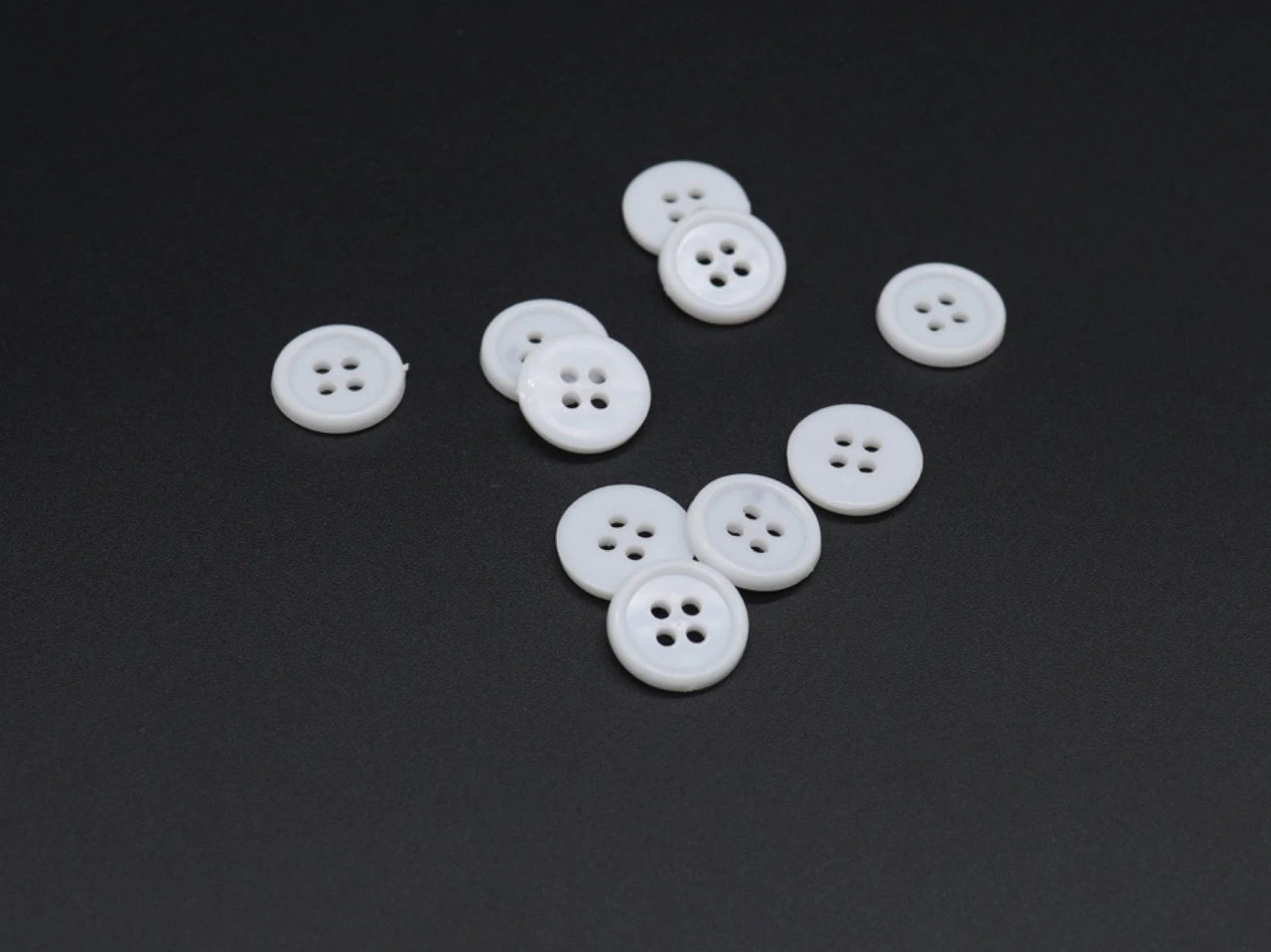 Пуговицы пластиковые, Цветы, 15мм, Цвет «белый» - 2