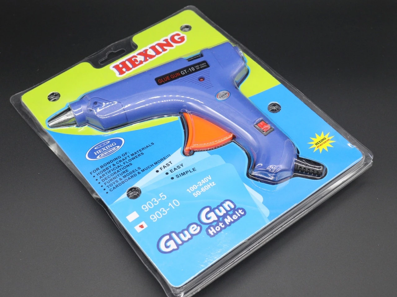 Клеевой термопистолет, 11мм, Цвет «голубой»