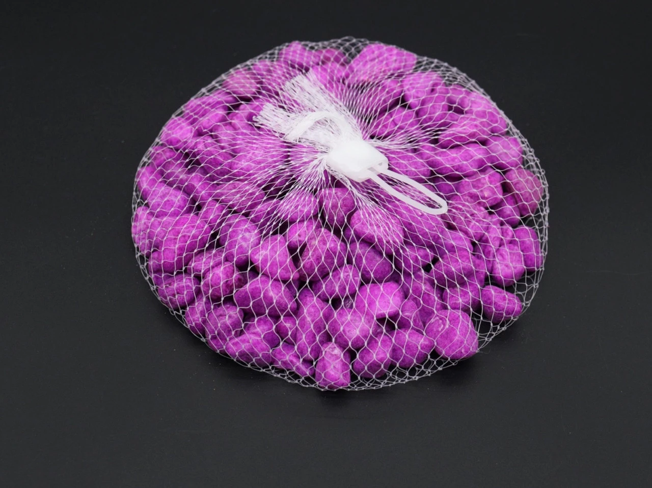 Камінчик декоративний, подріблений, полірований, 500 грам, Колір "фіолетовий"