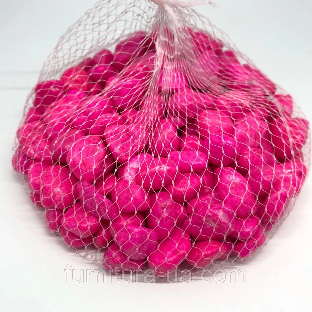 Камінчик декоративний, подріблений, полірований, 500 грам, Колір "рожевий" - 2