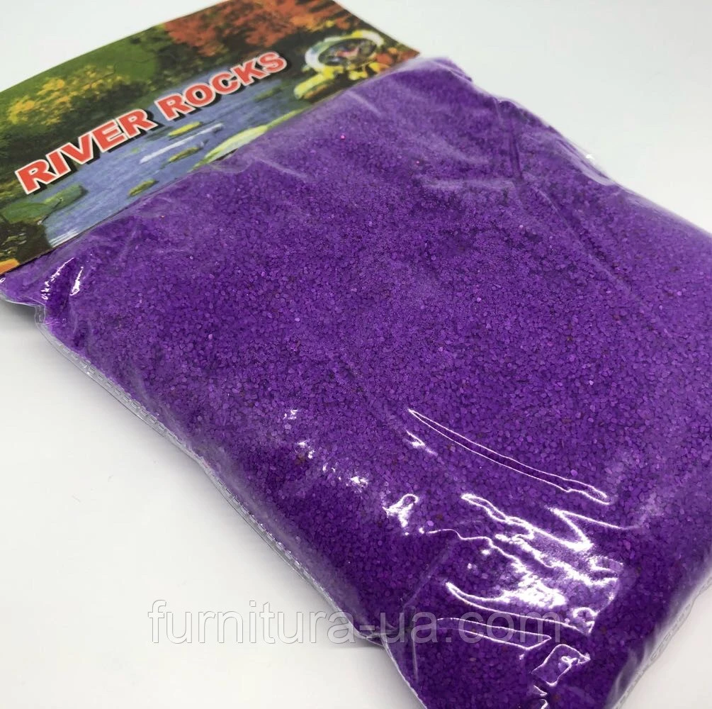 Пісок декоративний кольоровий, 500 грам, Колір "фіолетовий" - 2