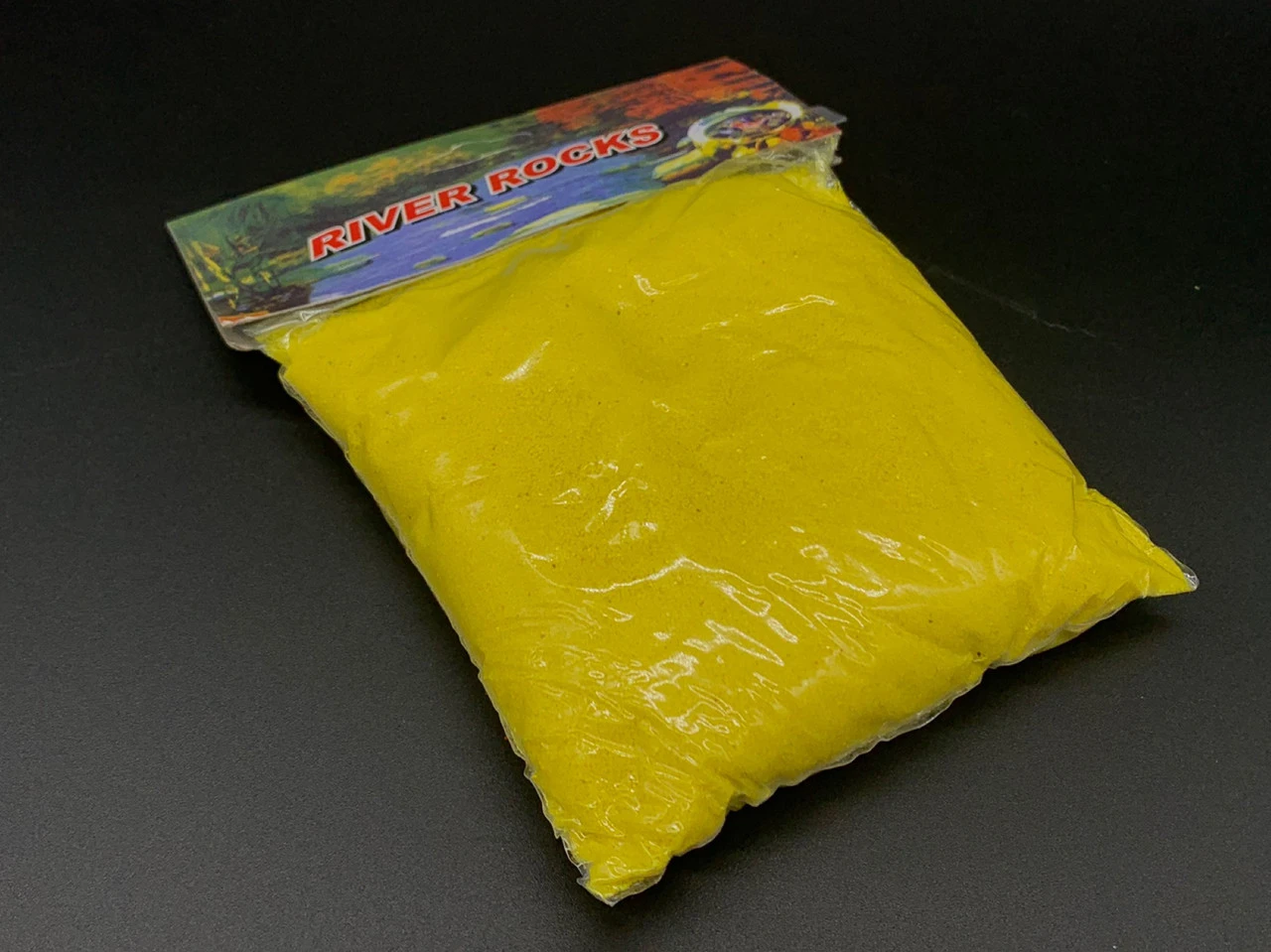 Пісок декоративний кольоровий, 500 грам, Колір "жовтий"