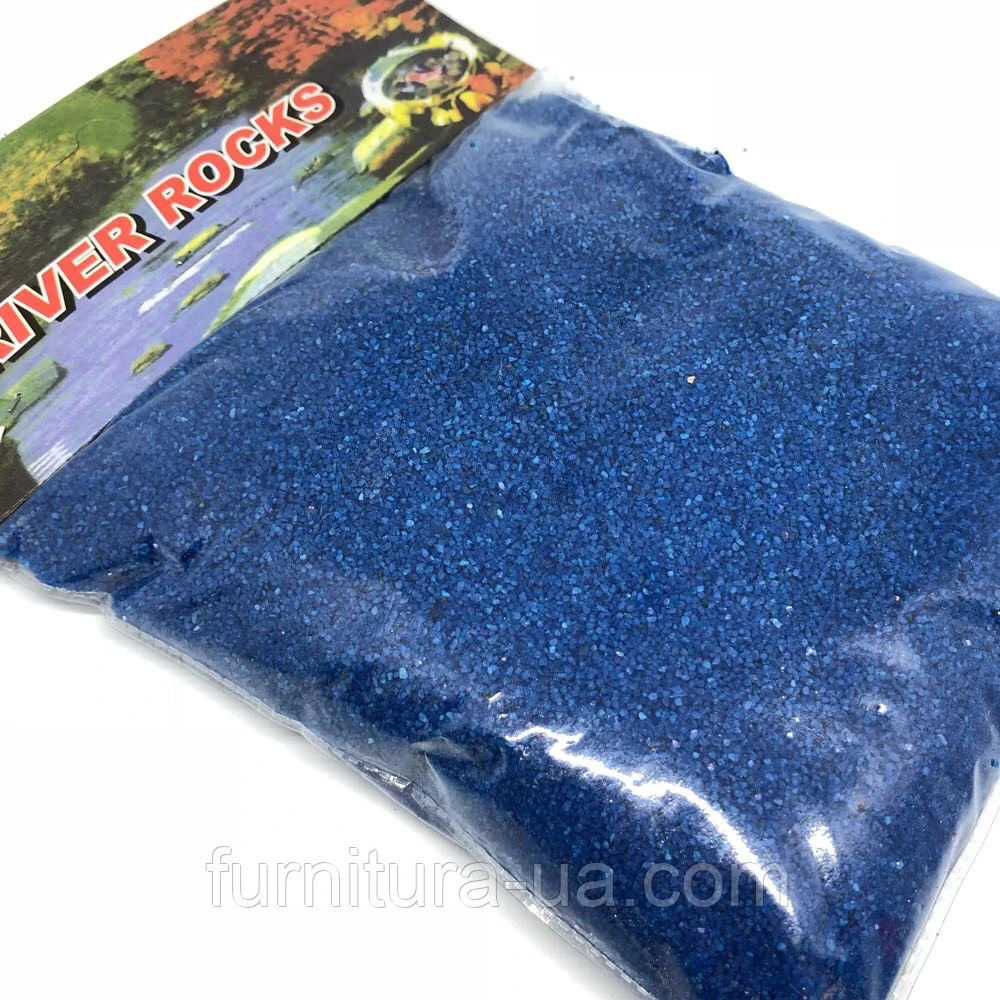 Пісок декоративний кольоровий, 500 грам, Колір "Синій" - 2