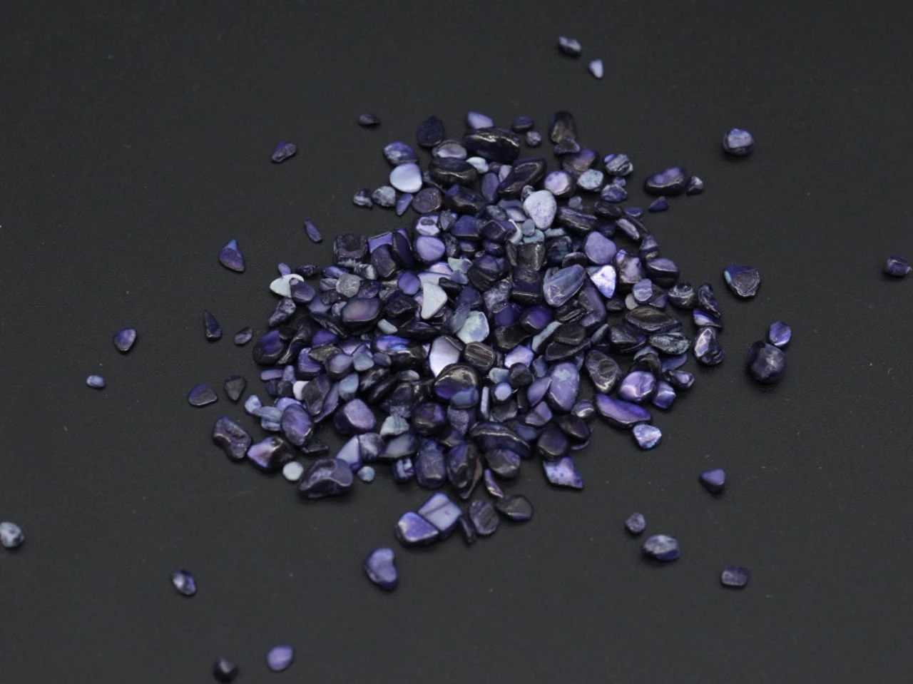 Камінчик декоративний, подріблений, полірований, 100 грам, Колір "фіолетовий"