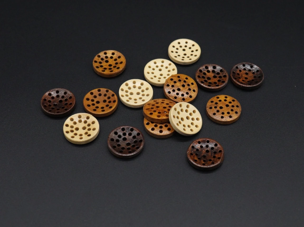 Пуговицы деревянные декоративные, 20мм, Цвет «разноцветный» - 2