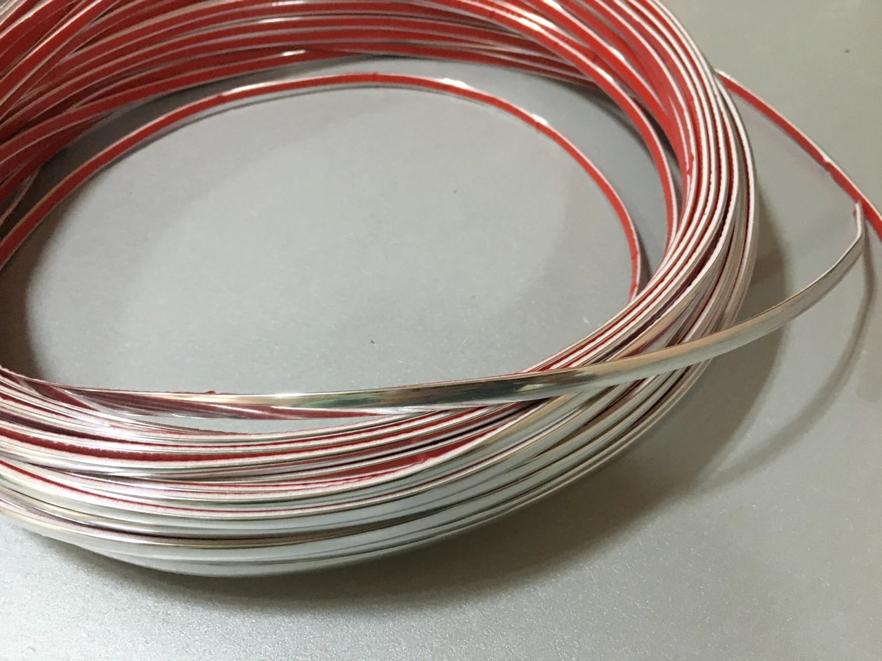 Молдинг ПВХ, декоративный мебельный, 6мм, Цвет «серебристый» - 2