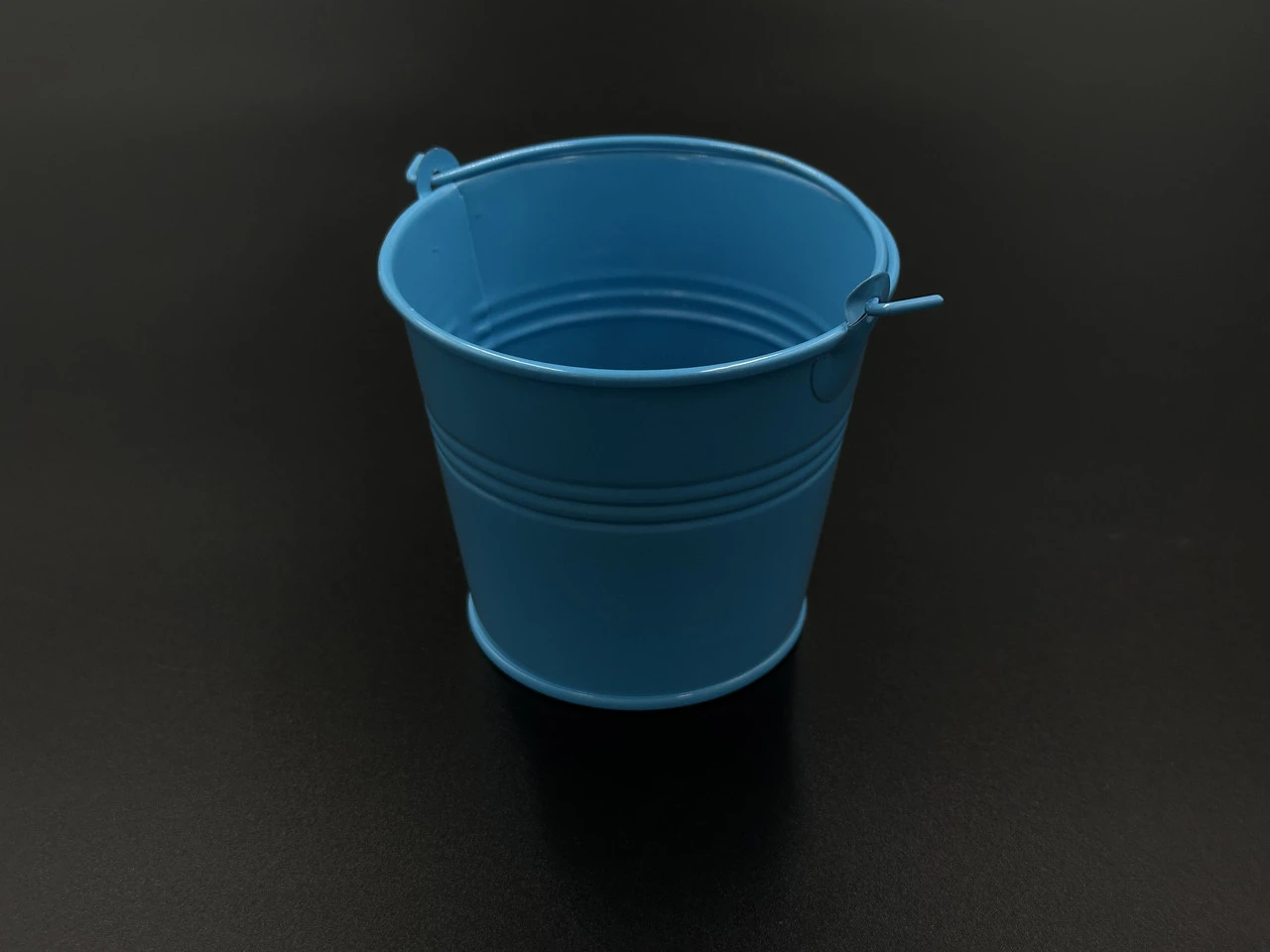 Відерце декоративне металеве, 7х6,5см, Колір "синій"