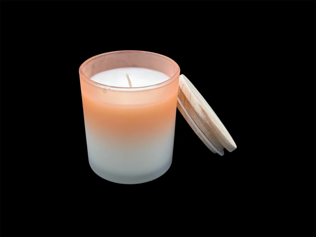 Аромасвічка соєва з ґнітом, аромат "Кориця та ваніль", 85х70мм