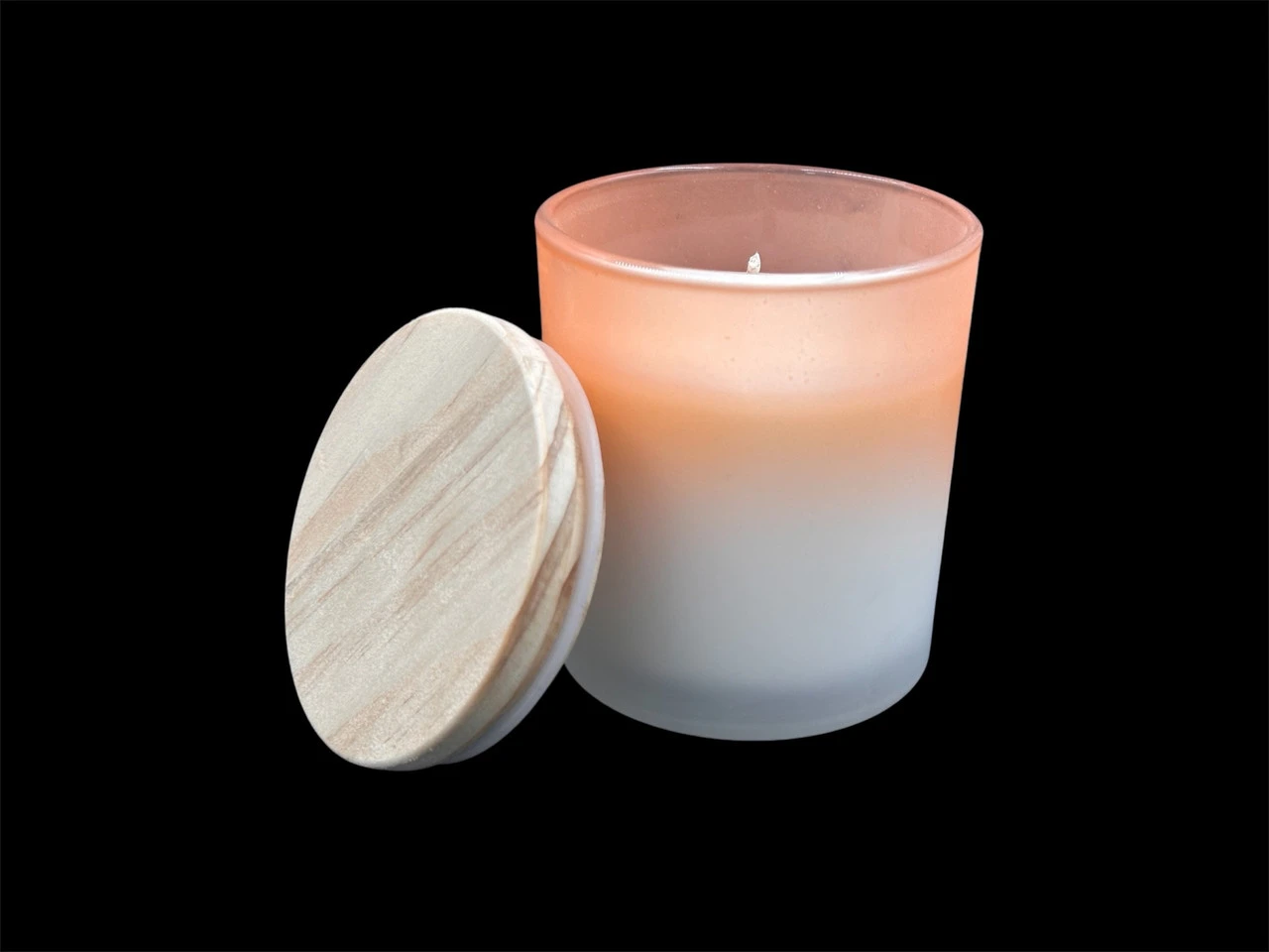 Аромасвічка соєва з ґнітом, аромат "Мімоза - мандарин", 85х70мм - 2