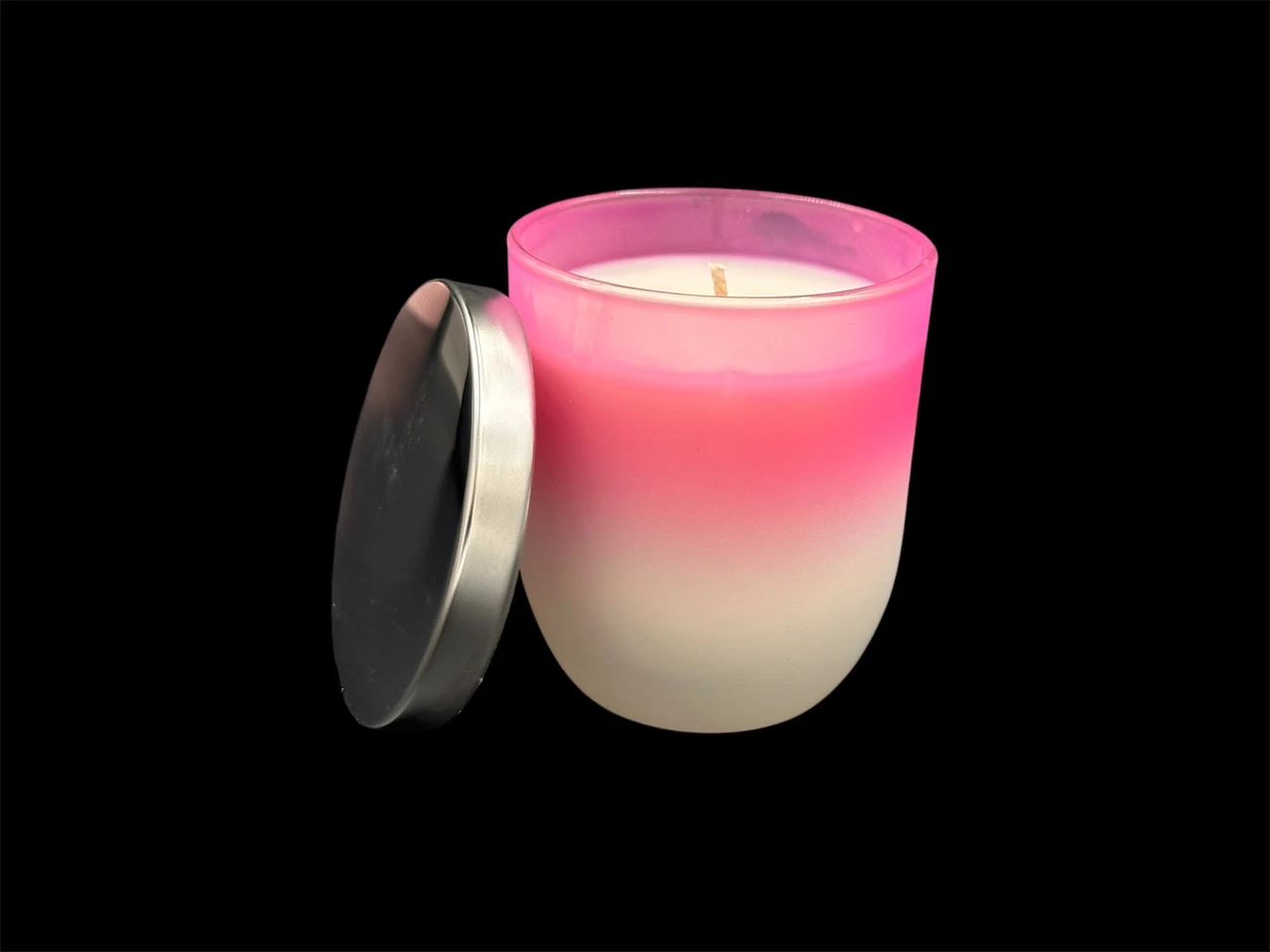 Аромасвічка соєва з ґнітом, аромат "Цвітіння лаванди та заспокійливий сандал", 80х70мм - 2