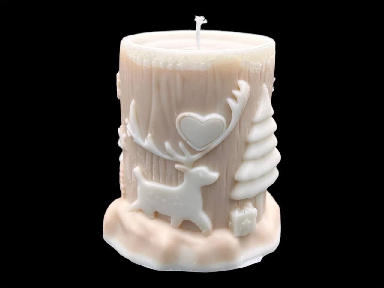 Свічка декоративна "Новорічна", 8,5см, 235 грам