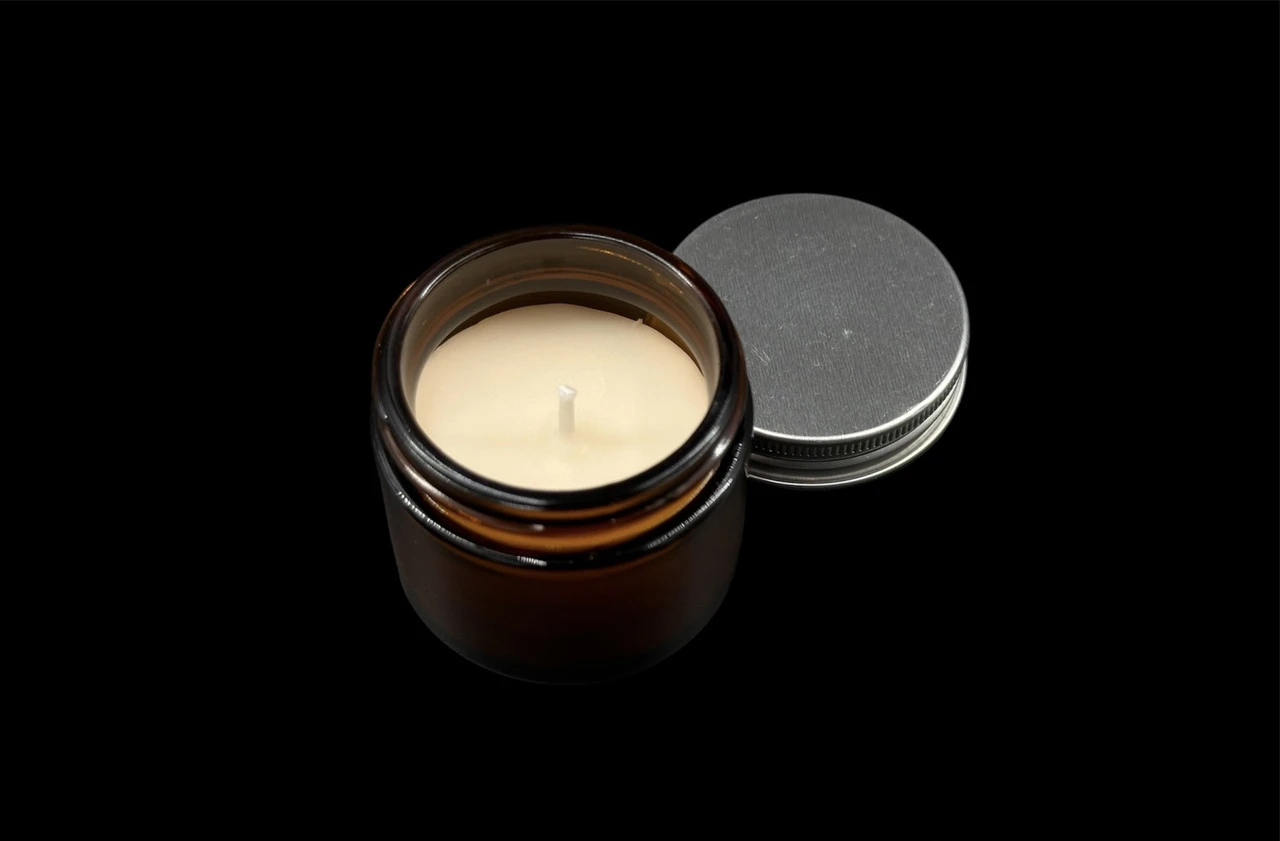 Аромасвічка соєва з ґнітом, аромат "Гарбузово-ванільні зефірки", 50х55мм