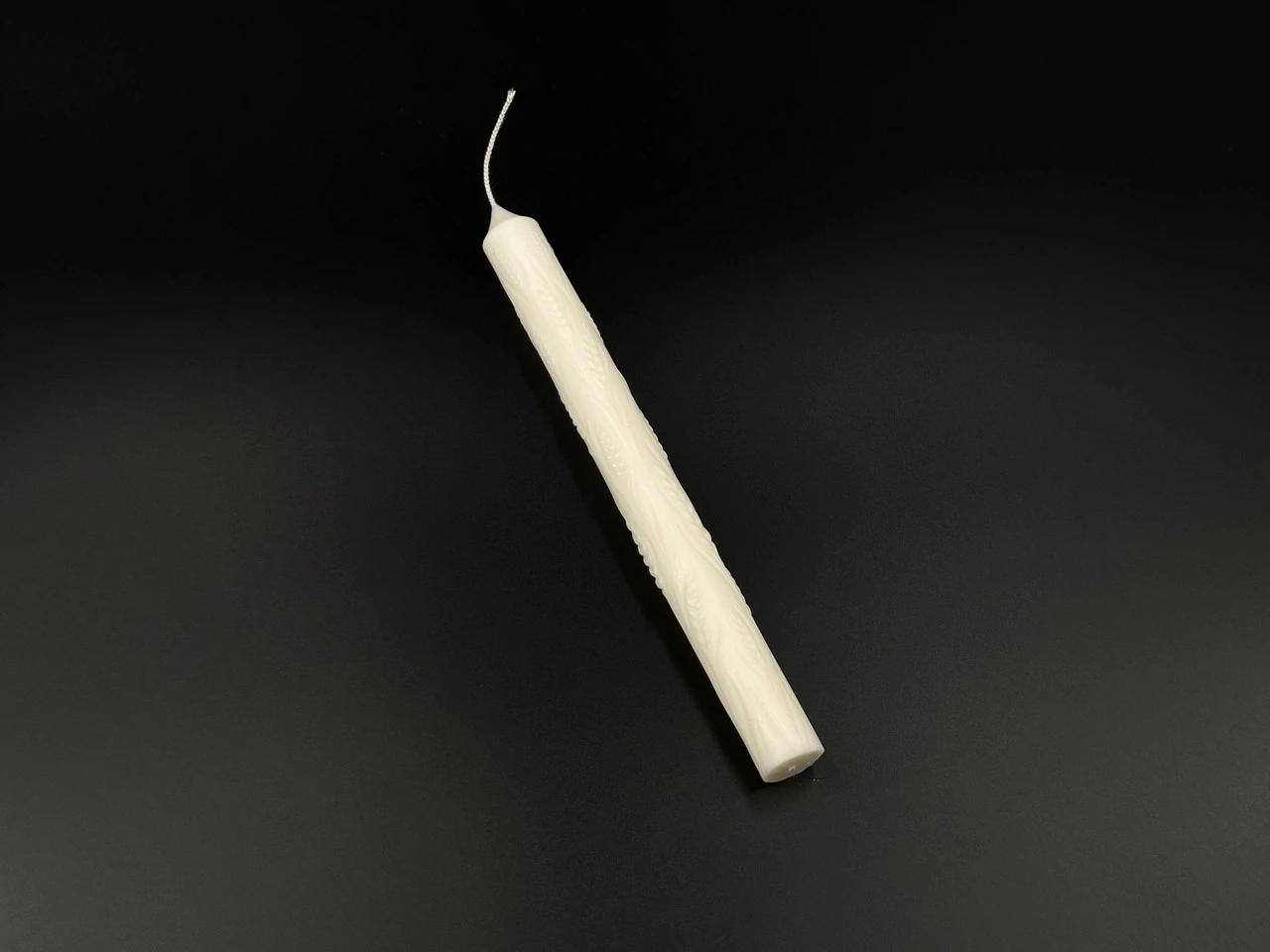 Свеча декоративная столовая соевая «Колоски», 19,5см, 50 грамм - 2