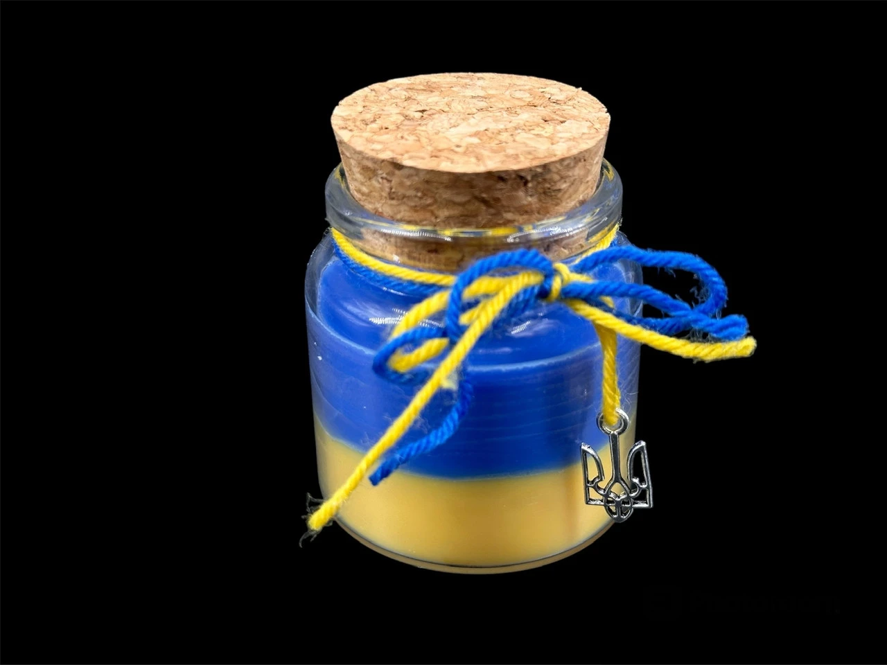 Свеча декоративная «Патриотическая», Цвет «сине-желтый», 50х47мм