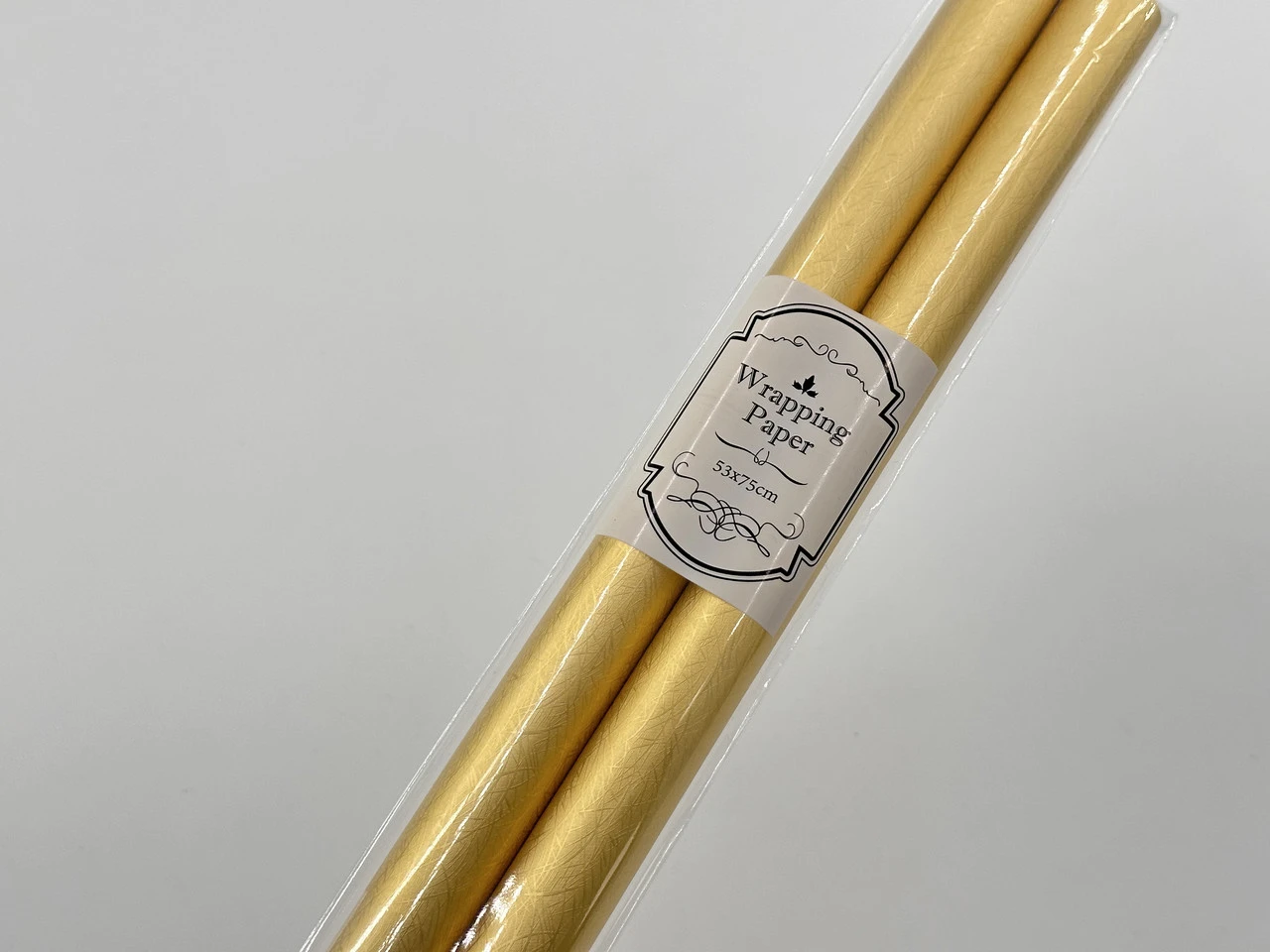 Бумага подарочная, 53х75см, Цвет «золотой», 2шт - 2