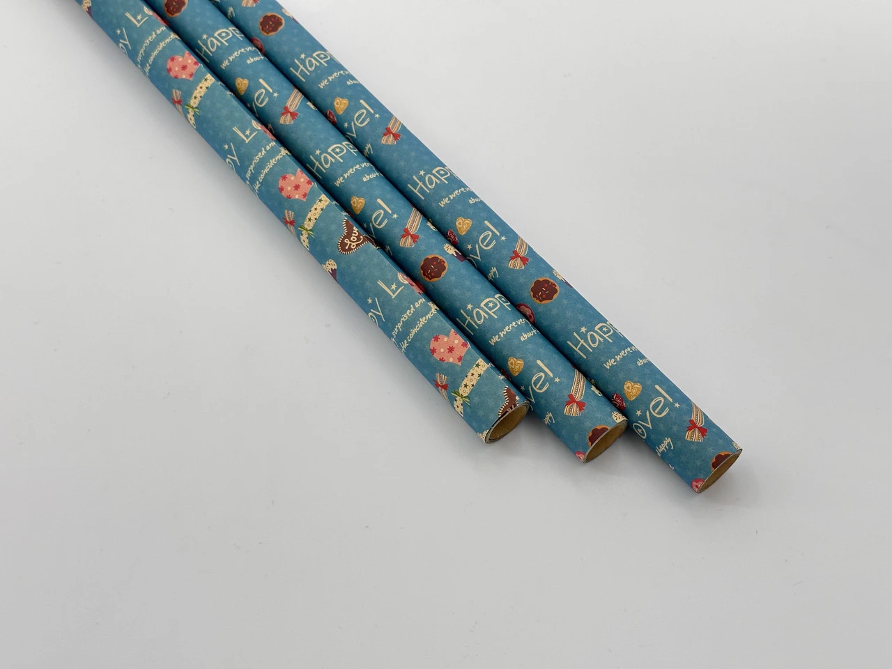 Бумага подарочная, 53х75см, С принтом «Happy Love», 3шт