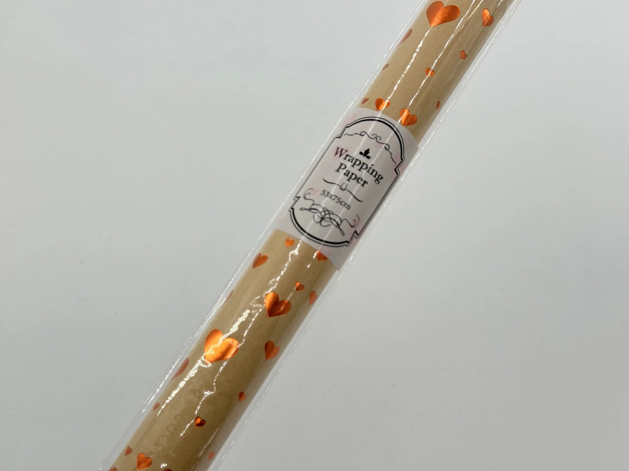 Папір подарунковий, 53х75см, Колір "коричневий", крафтовий - 2